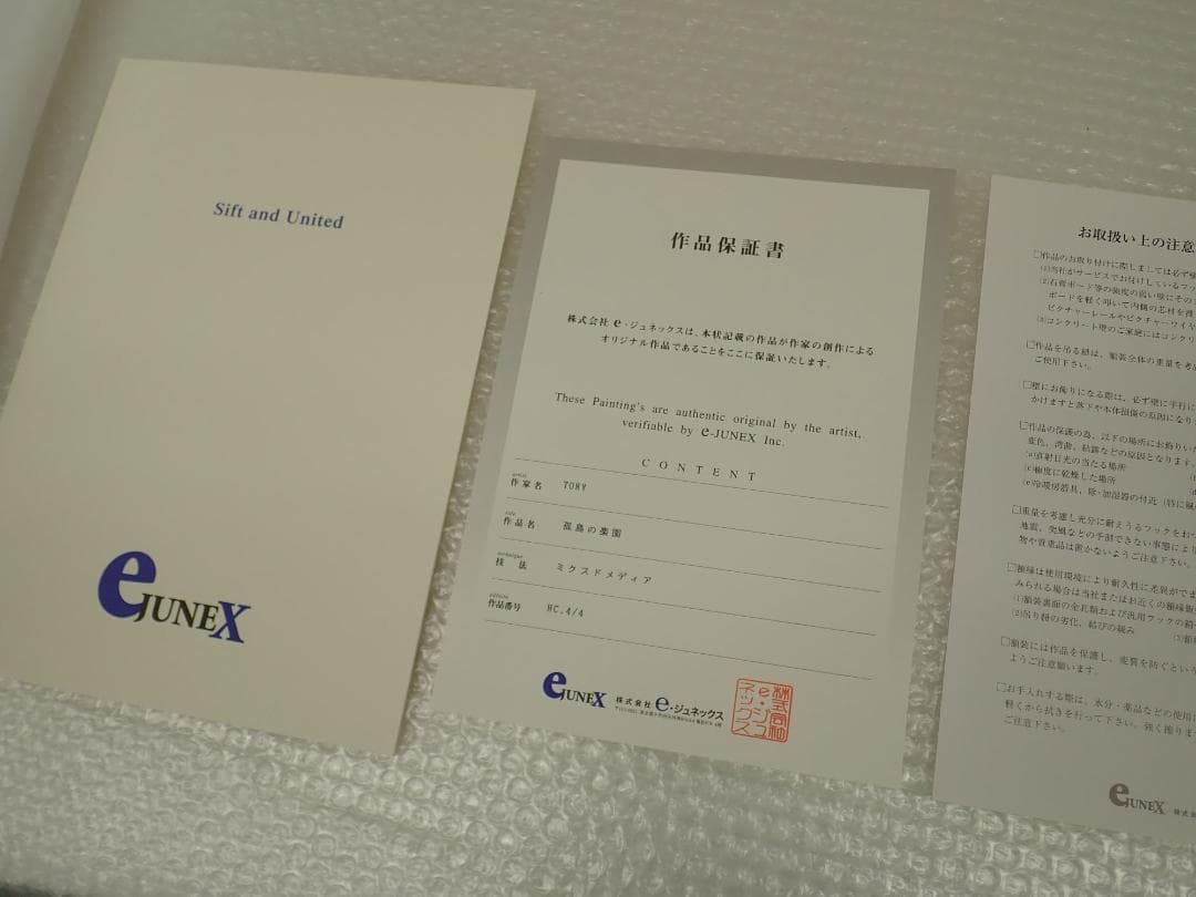 ㉛新品・保証書付 Tony　「孤島の楽園」HC ミクスドメディア アールビバン