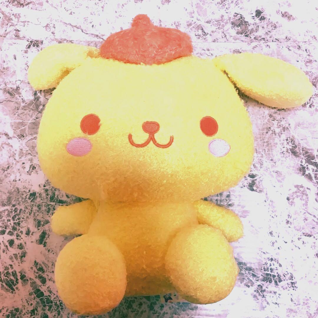 ポムポムプリンBIGぬいぐるみマスコット小物入れ　ストラップ　❹点まとめ売り