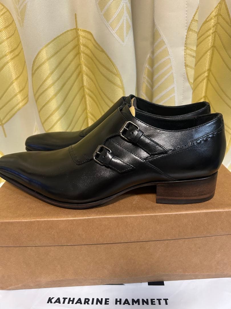 KATHARINE HAMNETT ブラックレザーシューズ　26cm