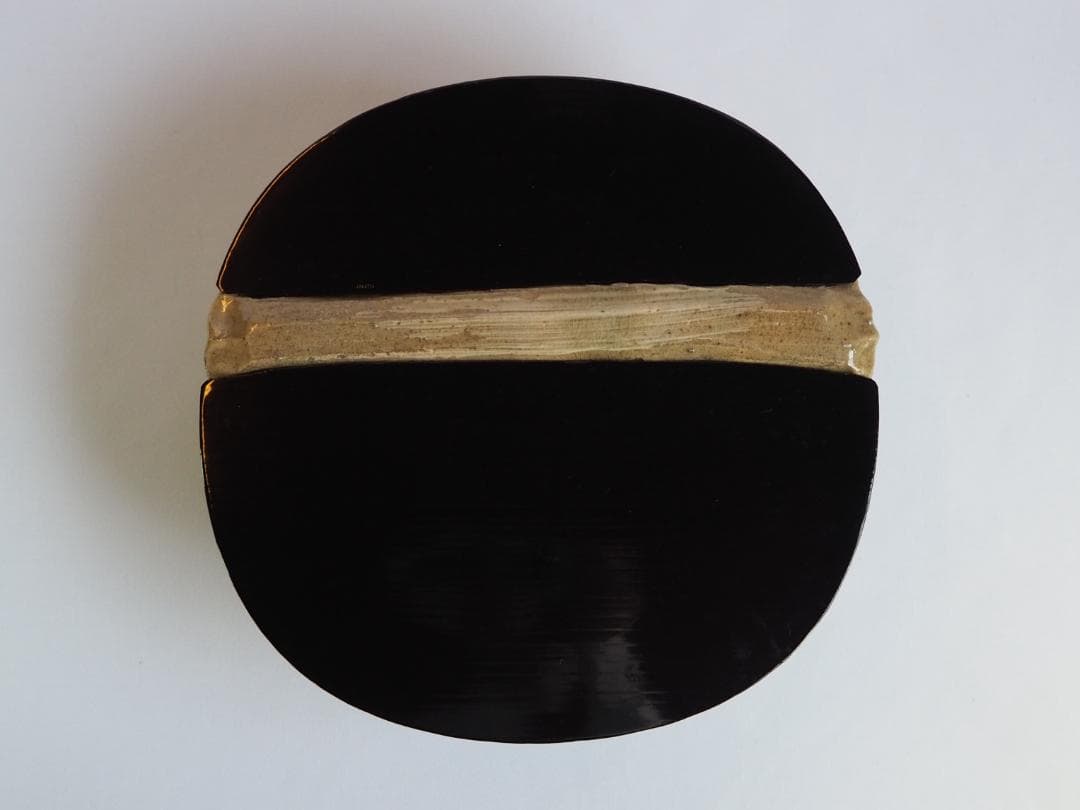 楽山焼（出雲焼）9代長岡住右衛門空味造『刷毛目平水指』（共箱）