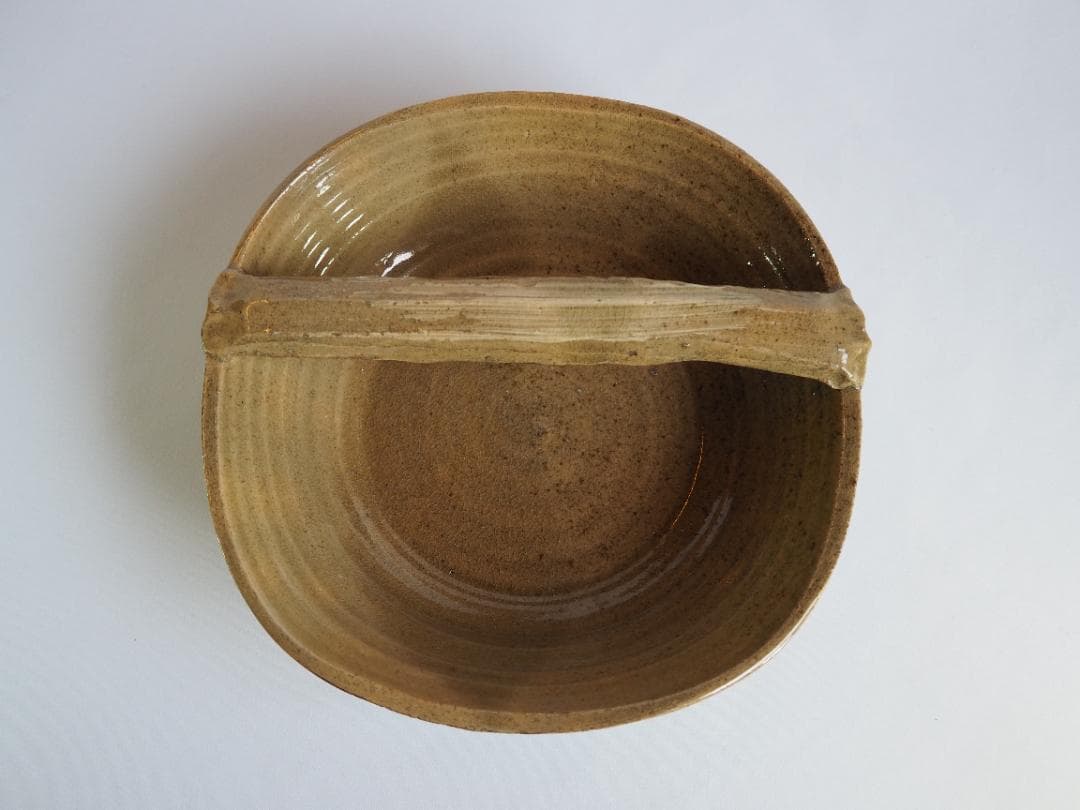 楽山焼（出雲焼）9代長岡住右衛門空味造『刷毛目平水指』（共箱）