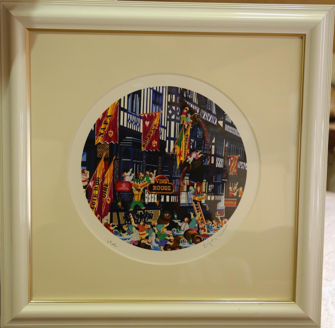 ヒロ・ヤマガタ 『日常シリーズ　ワインショップ』 シルクスクリーン