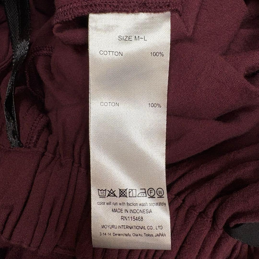 MOYURU 萌　変形サルエルパンツ　アシンメトリー　ウエストゴム　M〜L