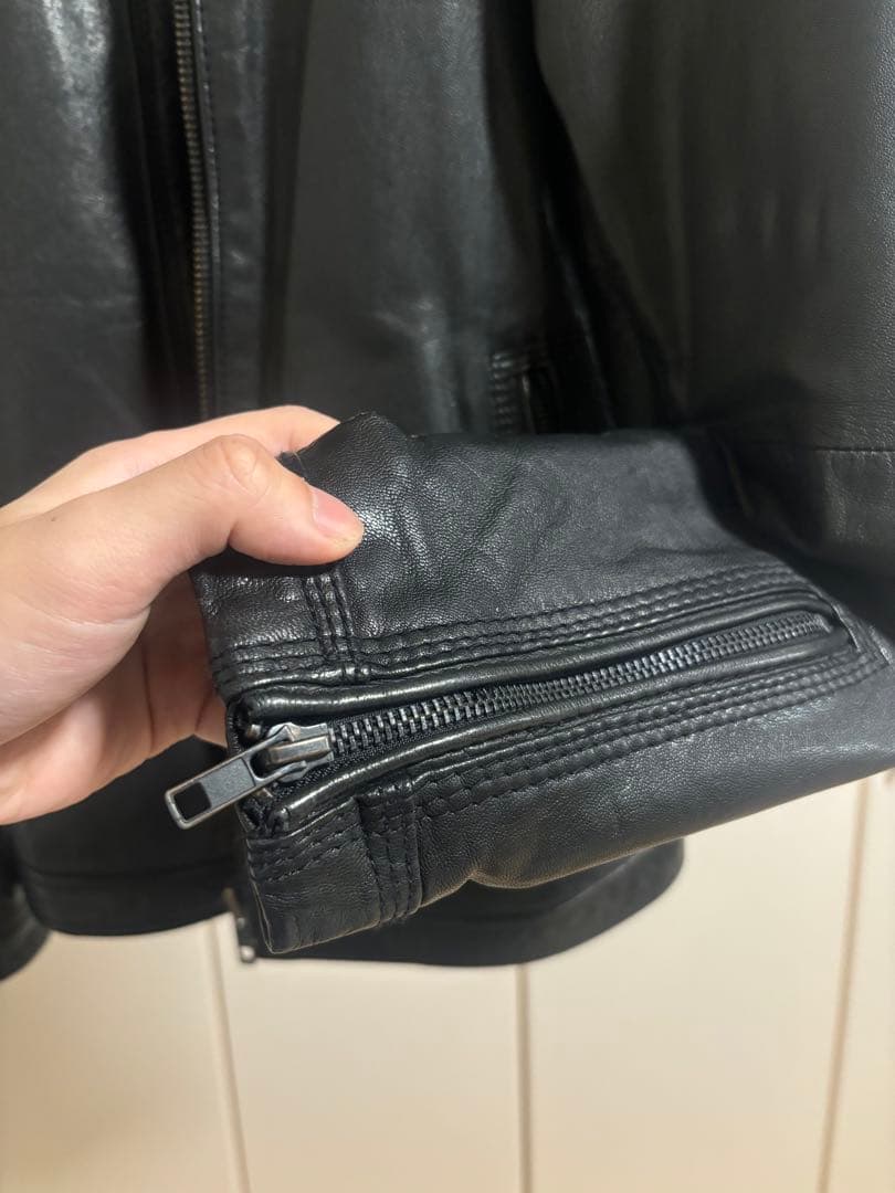 ひ*ろ様 Diesel ラムレザーシングルライダース