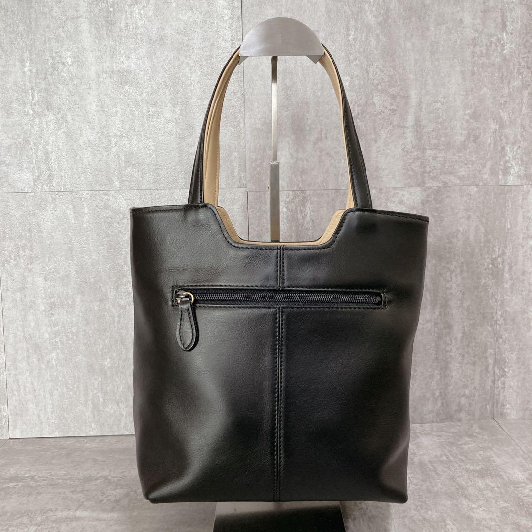 【未使用級】kitamura キタムラ カットワークロゴ　本革 レザー トート