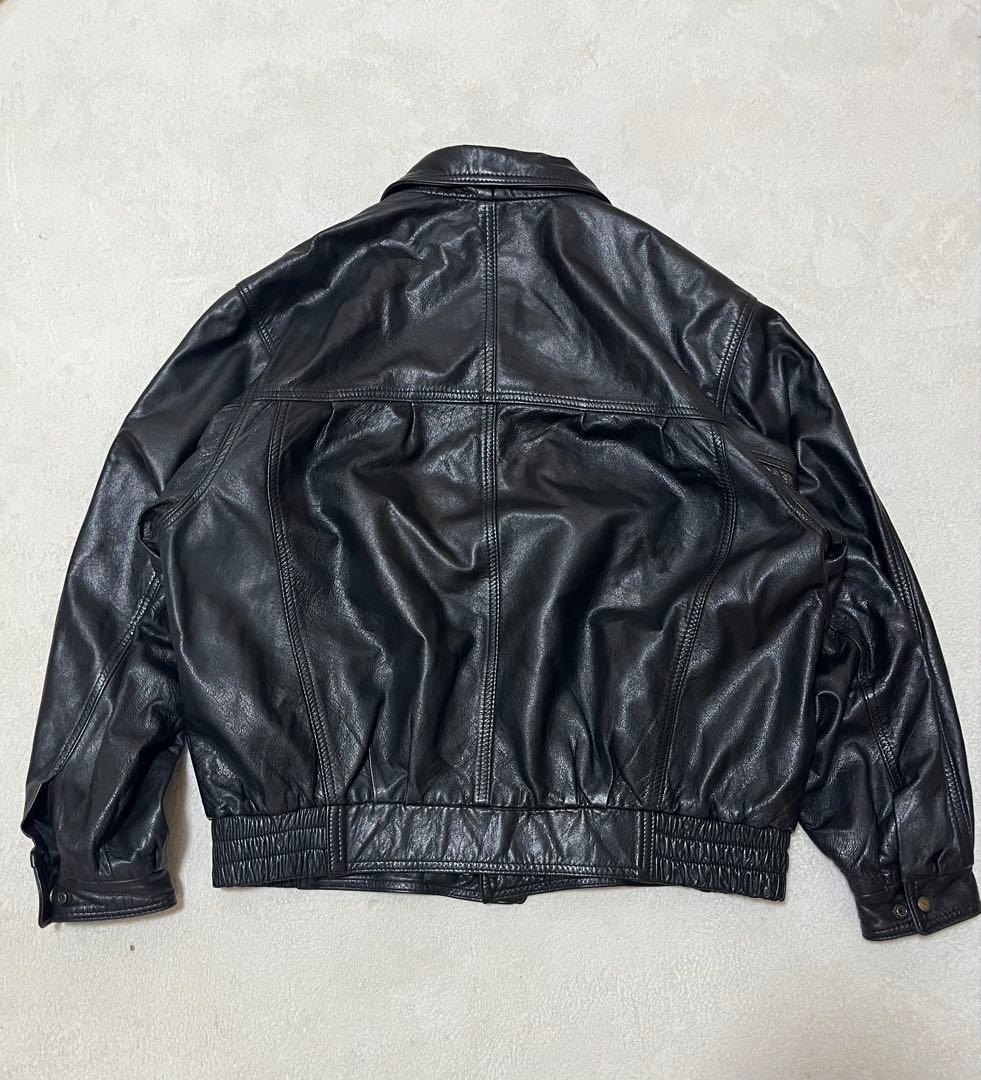 形◎ lether ranch レザージャケット　XL 80s カナダ製　牛革