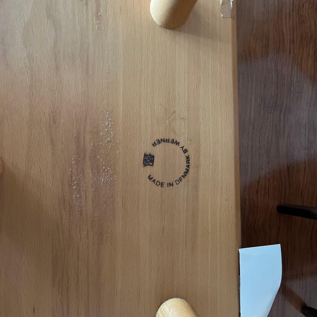 ナチュラル木製スツール 曲線デザイン