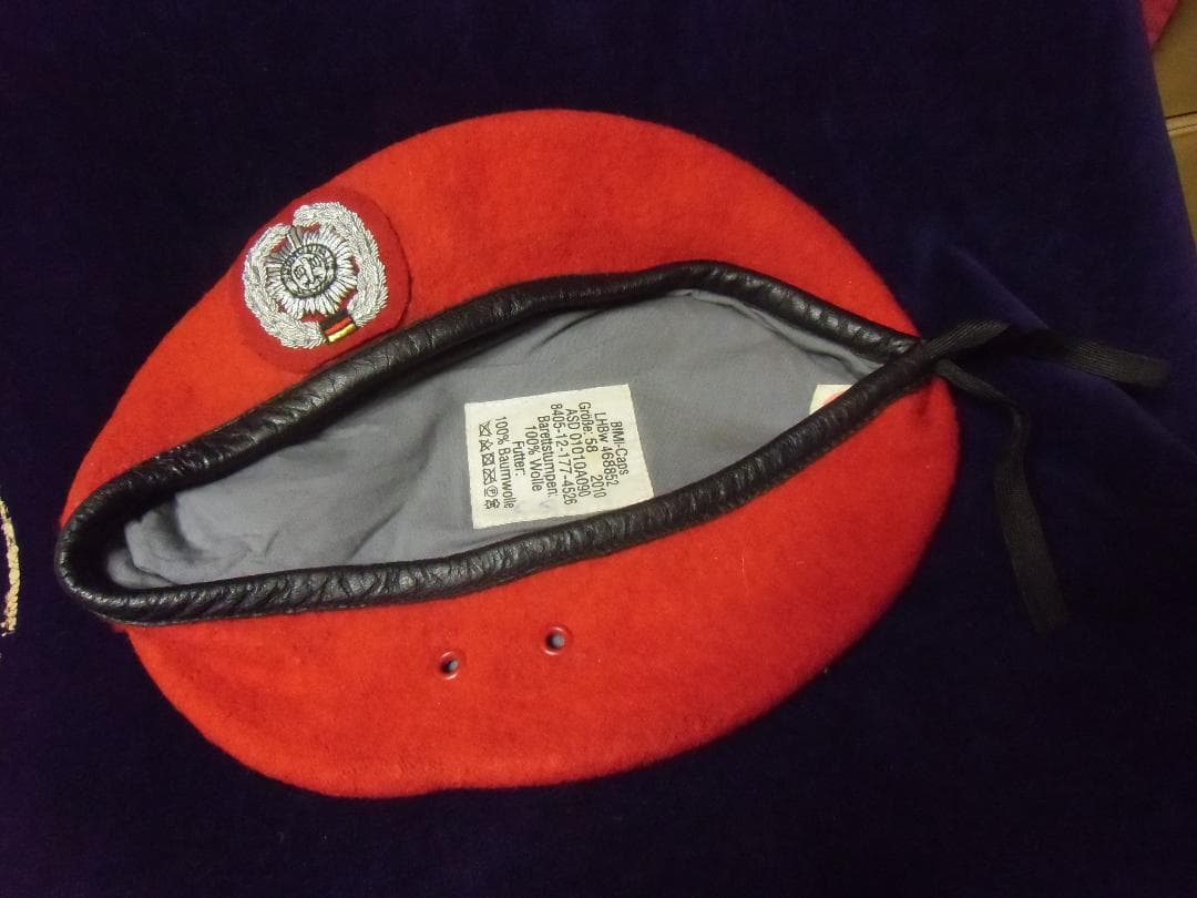 ＢＷドイツ軍/連邦軍＊将官～将校用＊野戦憲兵ベレー帽＊６１．５ｃｍ（実物）