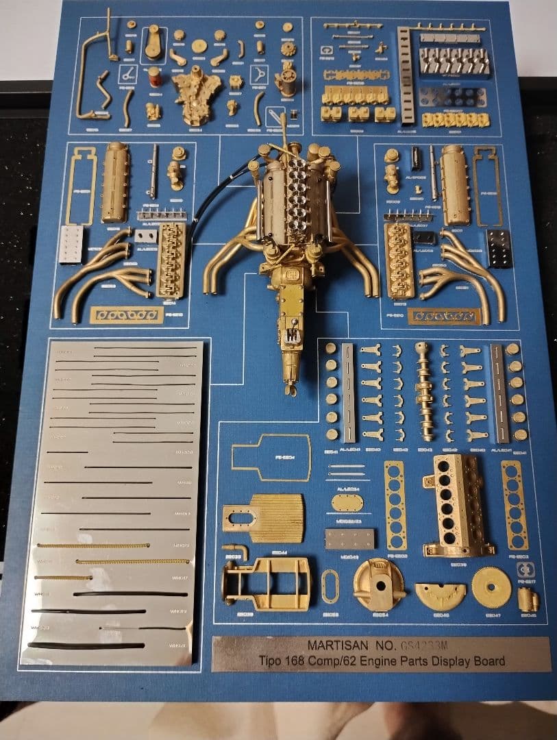 Ferrari 250GTOENGINE純銅製 エンジンパーツディスプレイボード