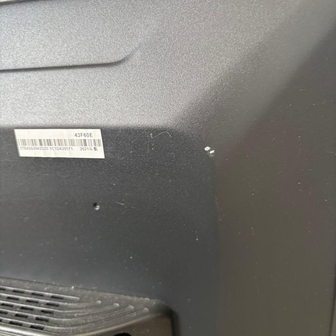 ハイセンス　43F60E 液晶テレビ　2021年製　43型