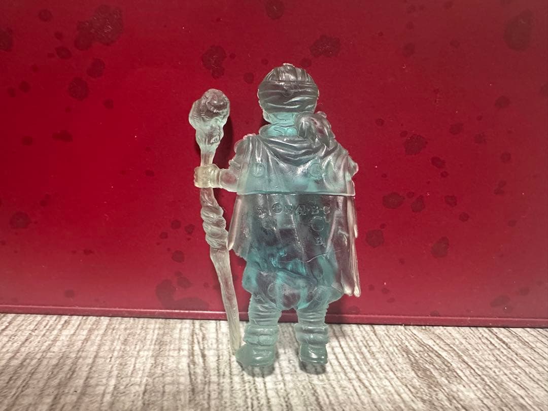 ドラゴンクエストVI 主人公 消しゴムフィギュア クリア 緑 杖付き 当時物