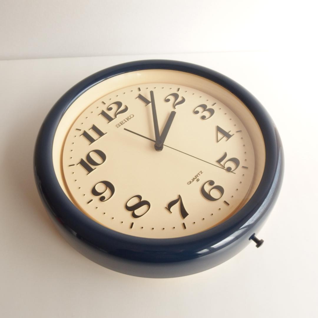 SEIKO ネイビー色の掛時計 渡辺力 70s