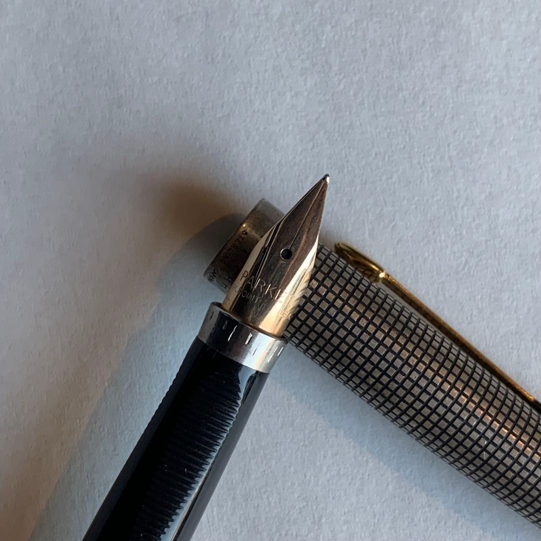 PARKER パーカー 万年筆 ペン先14Ｋ 14金 スターリングシルバー