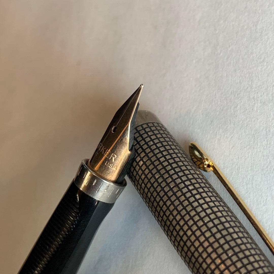 PARKER パーカー 万年筆 ペン先14Ｋ 14金 スターリングシルバー