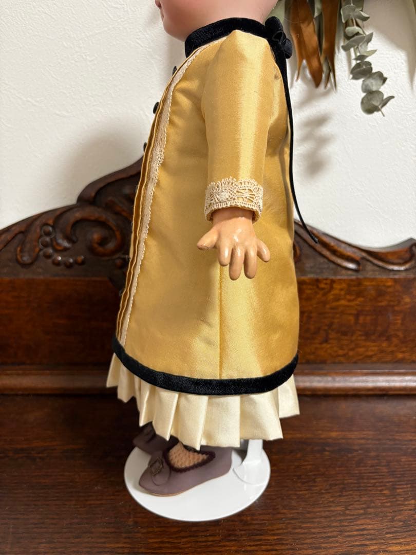 アンティークドール ビスクドール ドレス ボネ シルク レース