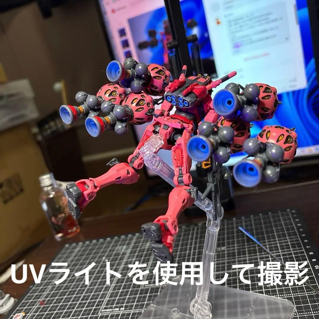 【完成品】HG 赤いガンダム　ビット6個　ザクバズーカ　部分塗装