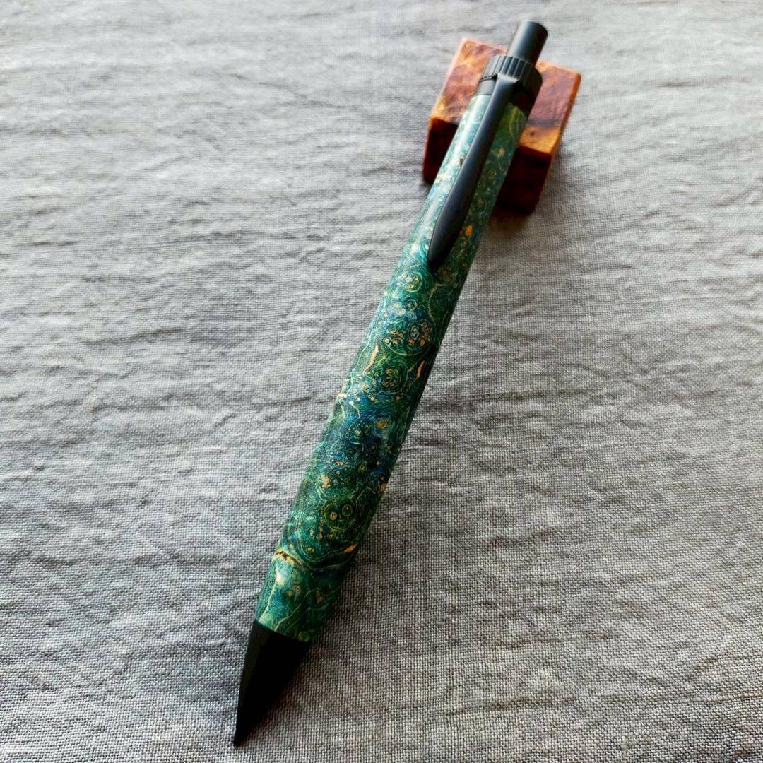 【深山幽谷】　スタビライズドウッド　ハンドメイド　木軸シャープペン　0.5mm
