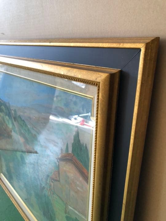 F10 額縁 額 絵画 油絵 絵 ブラック アンティーク ゴールド