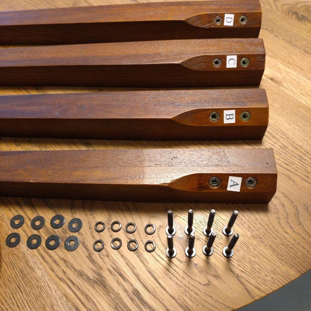 B-COMPANY チーク材 パソコンデスク 引き出し2つ タップ収納