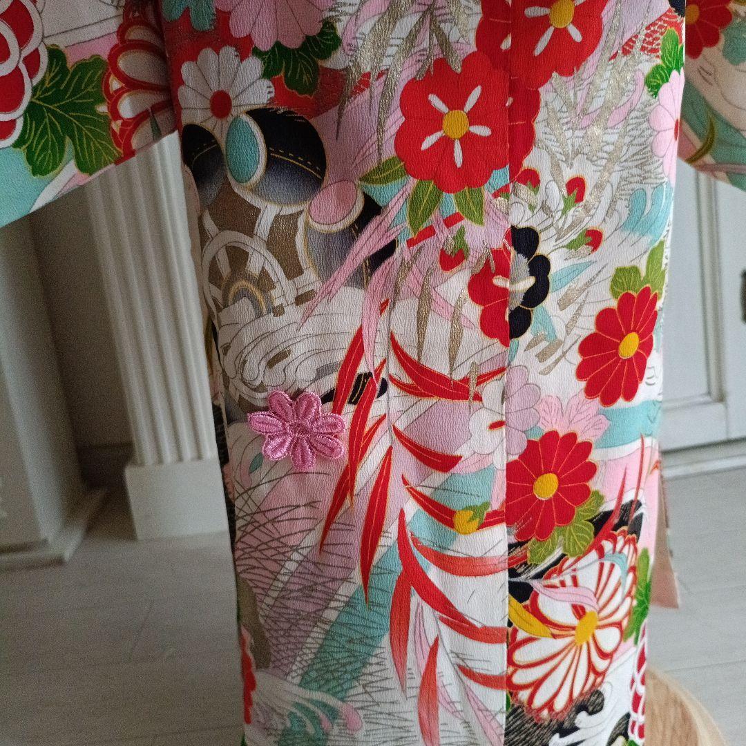 アンティーク白の着物と作り帯