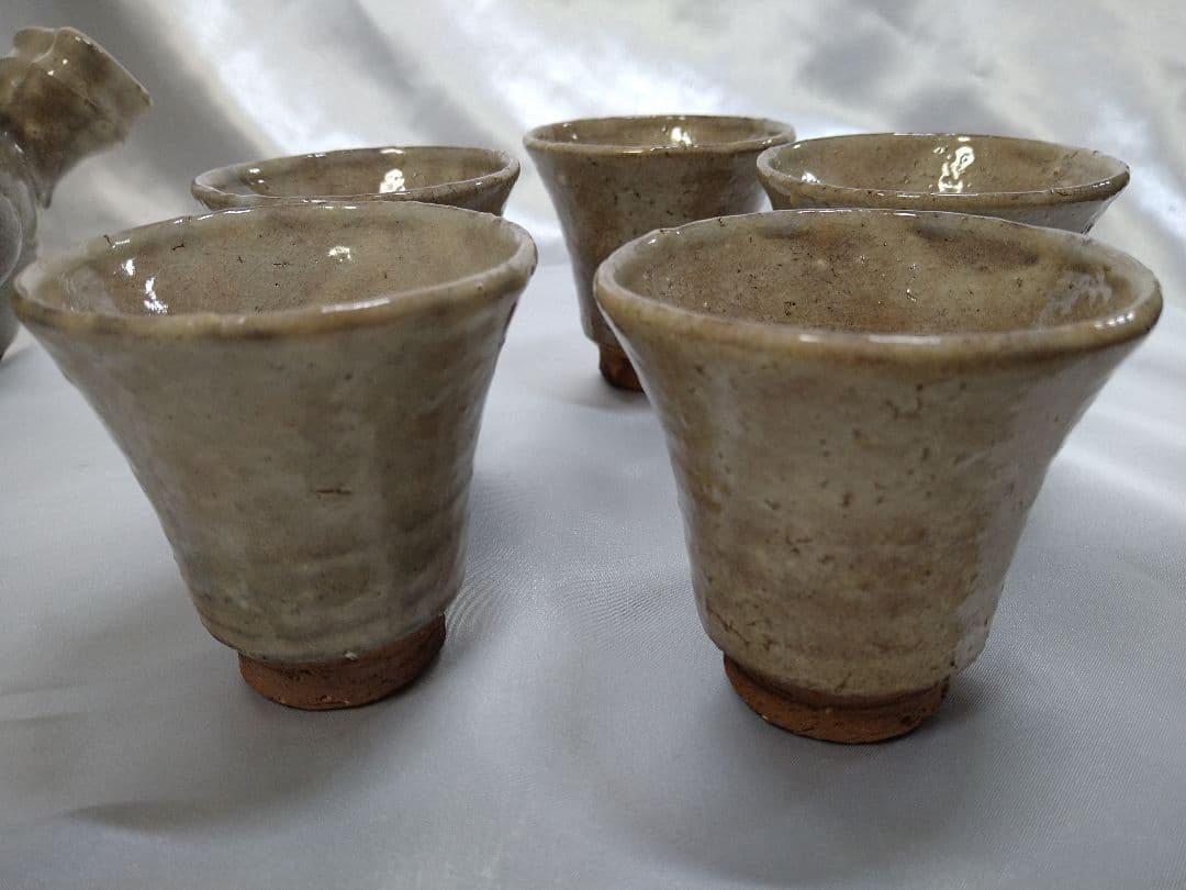 11代大和松緑 萩焼 番茶器揃 松緑窯 茶器 茶道具 陶芸品 美品