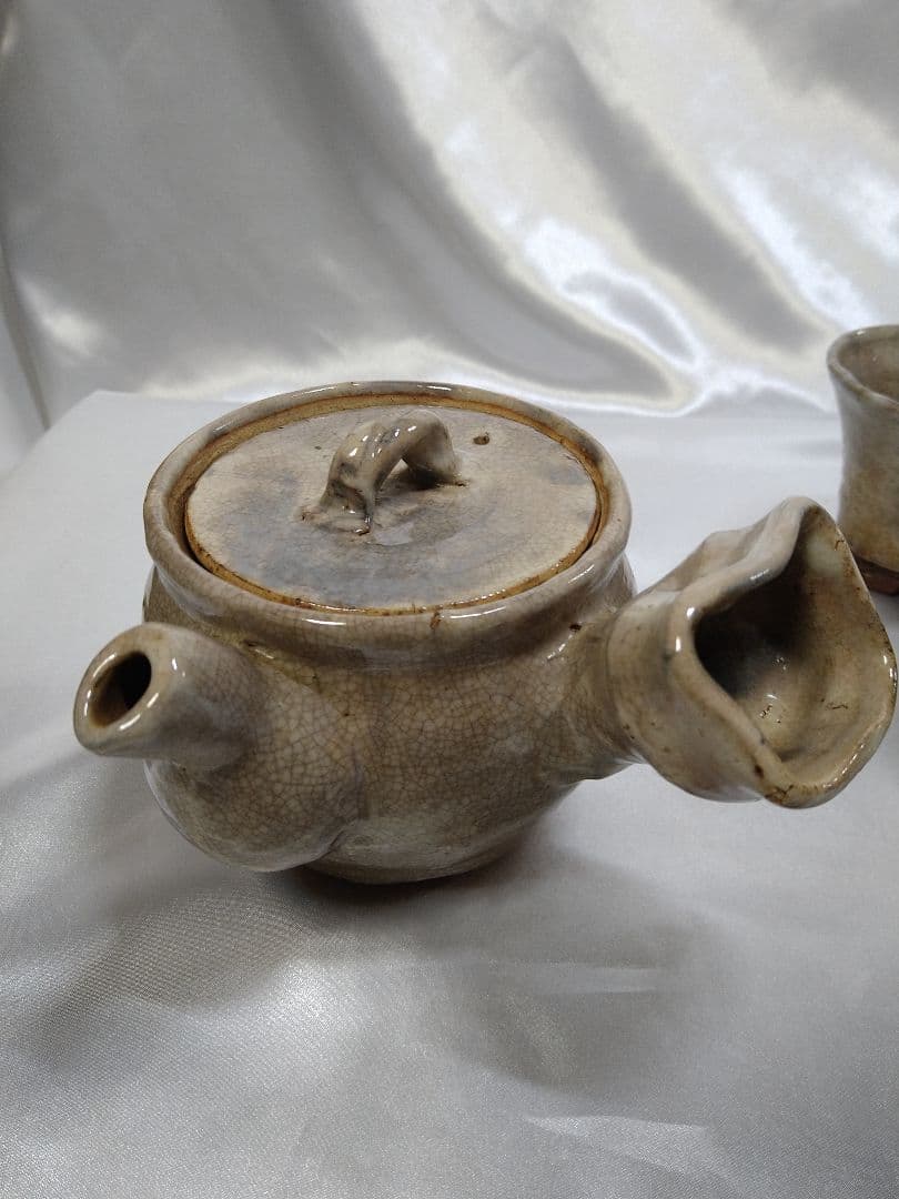 11代大和松緑 萩焼 番茶器揃 松緑窯 茶器 茶道具 陶芸品 美品