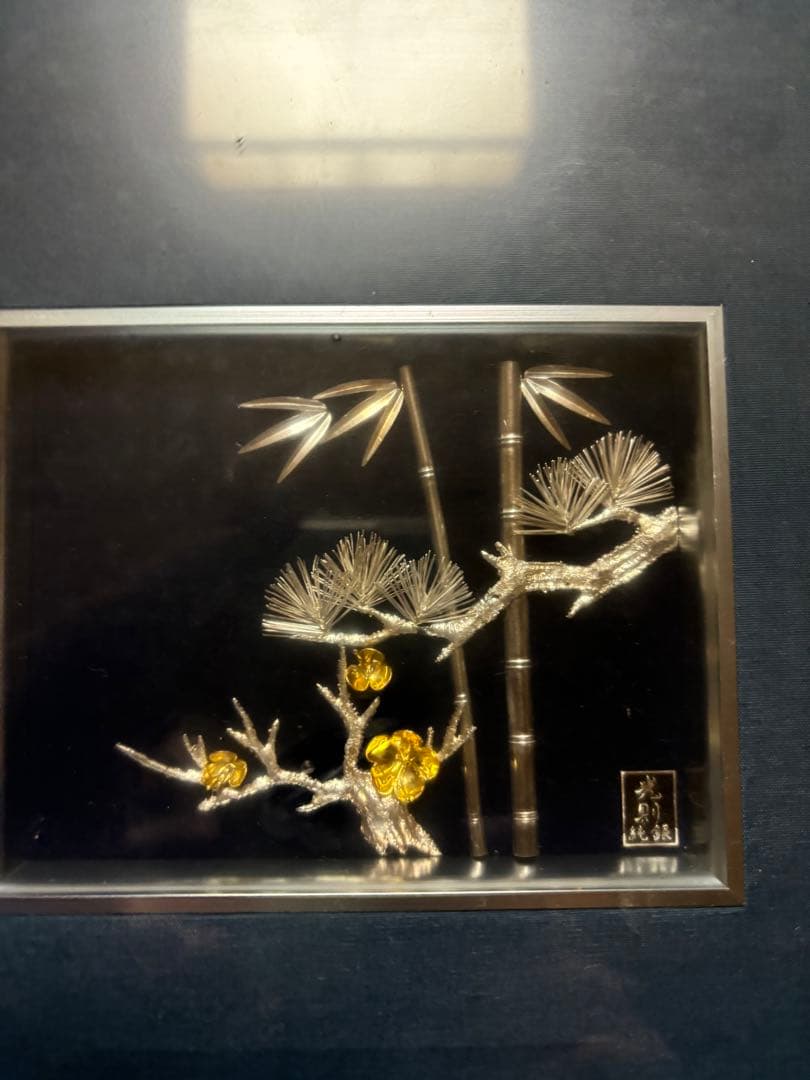 竹と松の立体アート作品