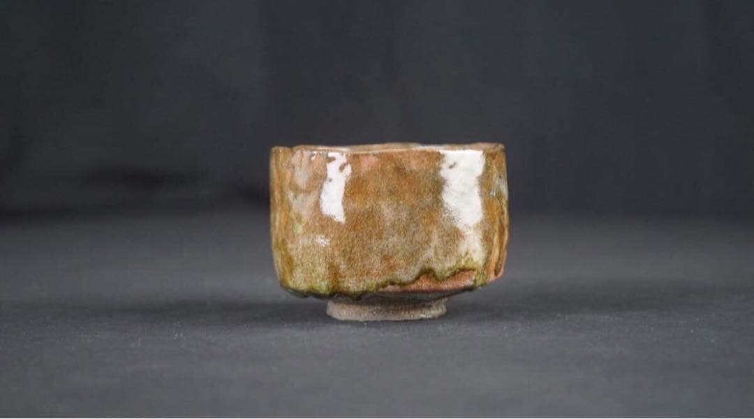 春日山窯 開発文明 春日山茶碗 共箱 共布 大樋 茶道具