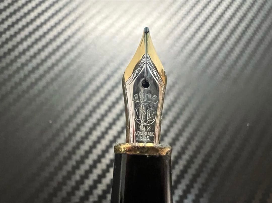 モンブラン 144 万年筆 M 中字 中白 ブラック 14金ニブ 後期モデル