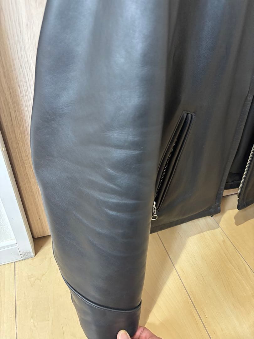 【値下げ】Schott 黒レザーシングルライダース 40