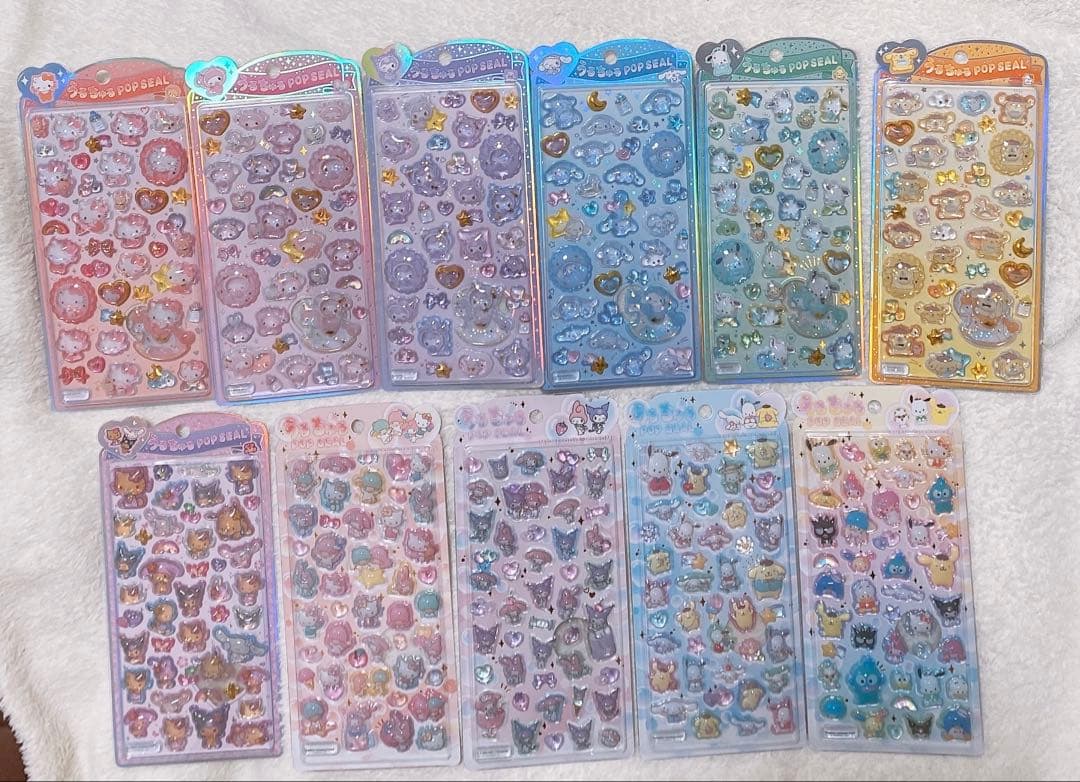 うるちゅるポップシール　サンリオキャラクターズ　11個セット