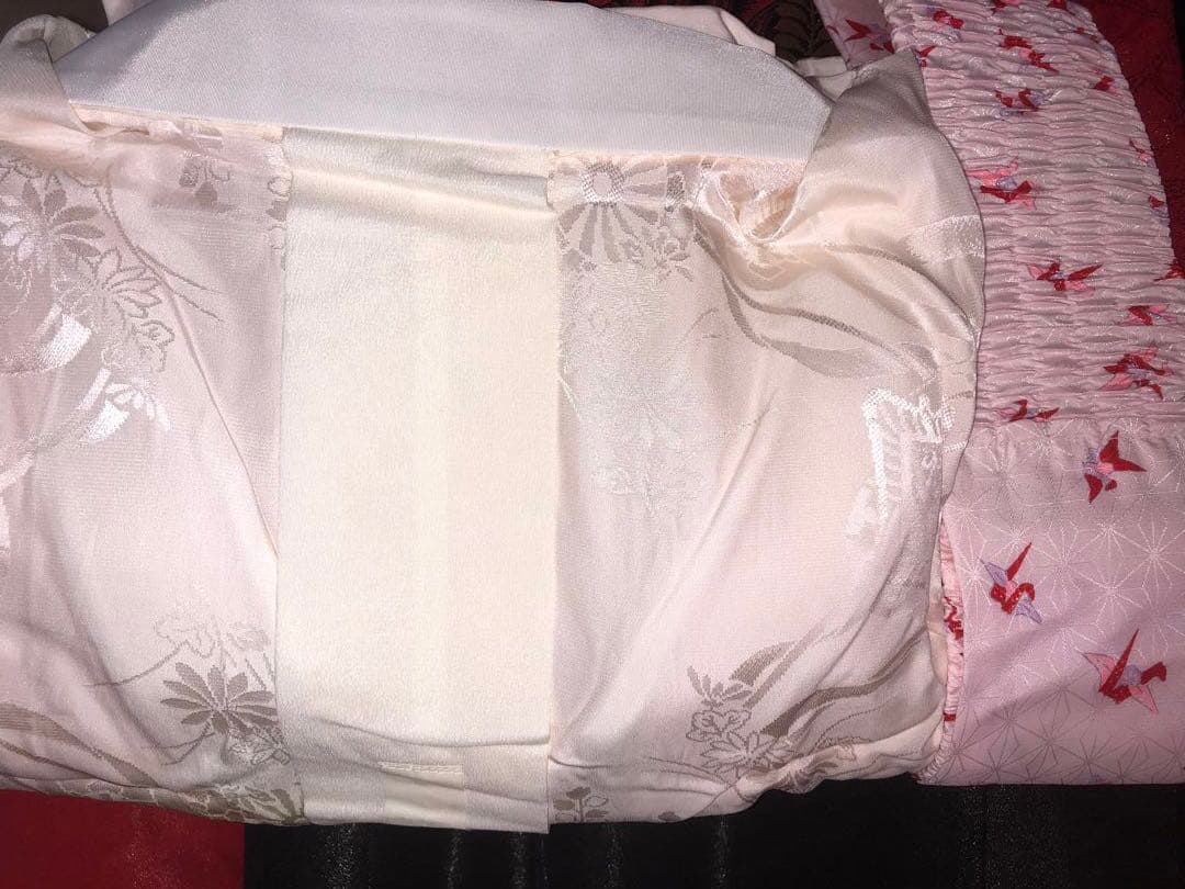 振袖 ６点セット ラメ入り 黒と赤のグラデーション 蝶と花 成人式