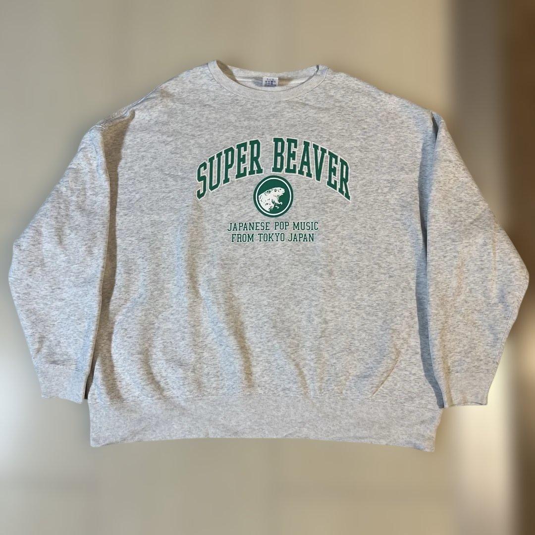 SUPER BEAVER スウェット トレーナー ライトグレーXL