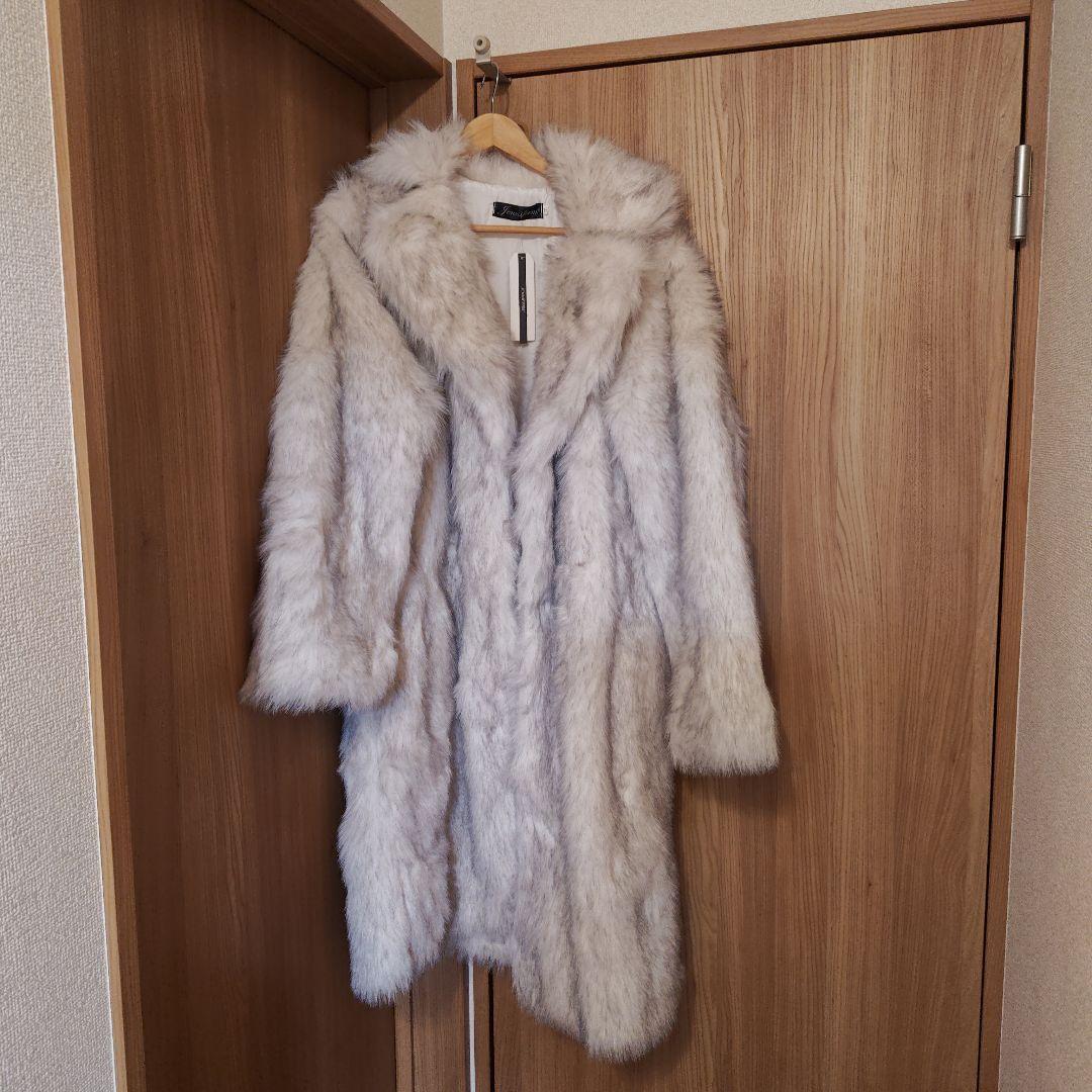 極美品　Jennform ミンク調ファーコート　メンズ3Ｌ新品未使用