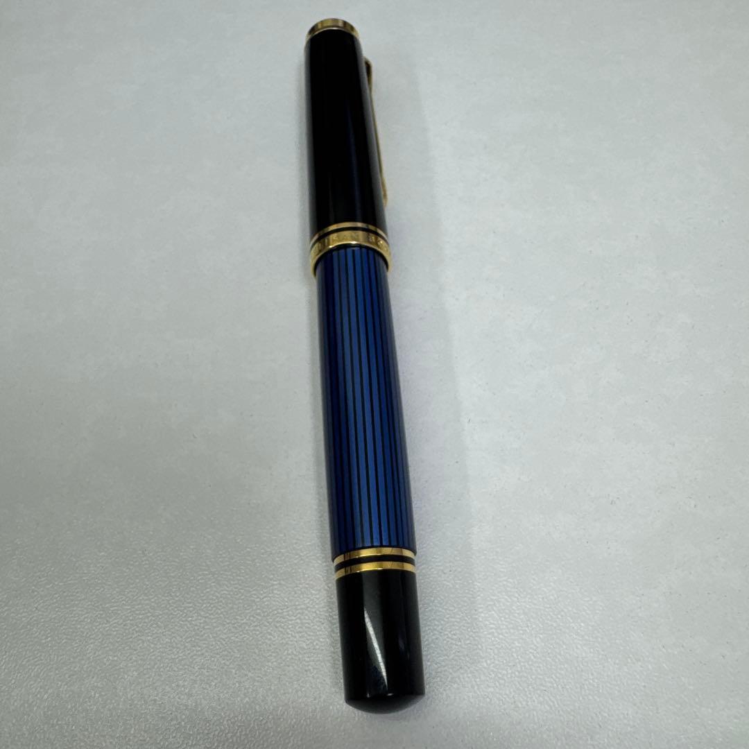 ★お値下げ可能です！ペリカン ローラーボールペン 青と黒のストライプボールペン
