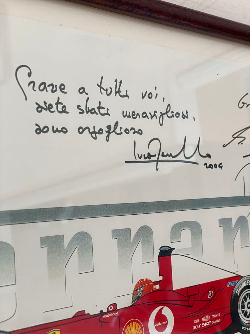 F1 世界選手権 サイン入り印刷物 2004年