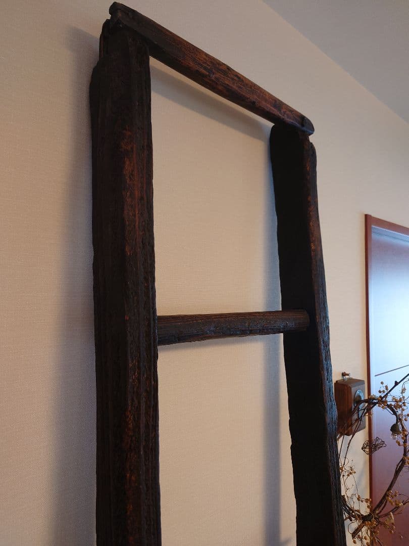 【希少】骨董 古いはしご（釘なし）岐阜 古民具 古道具 民芸 古民家アンティーク