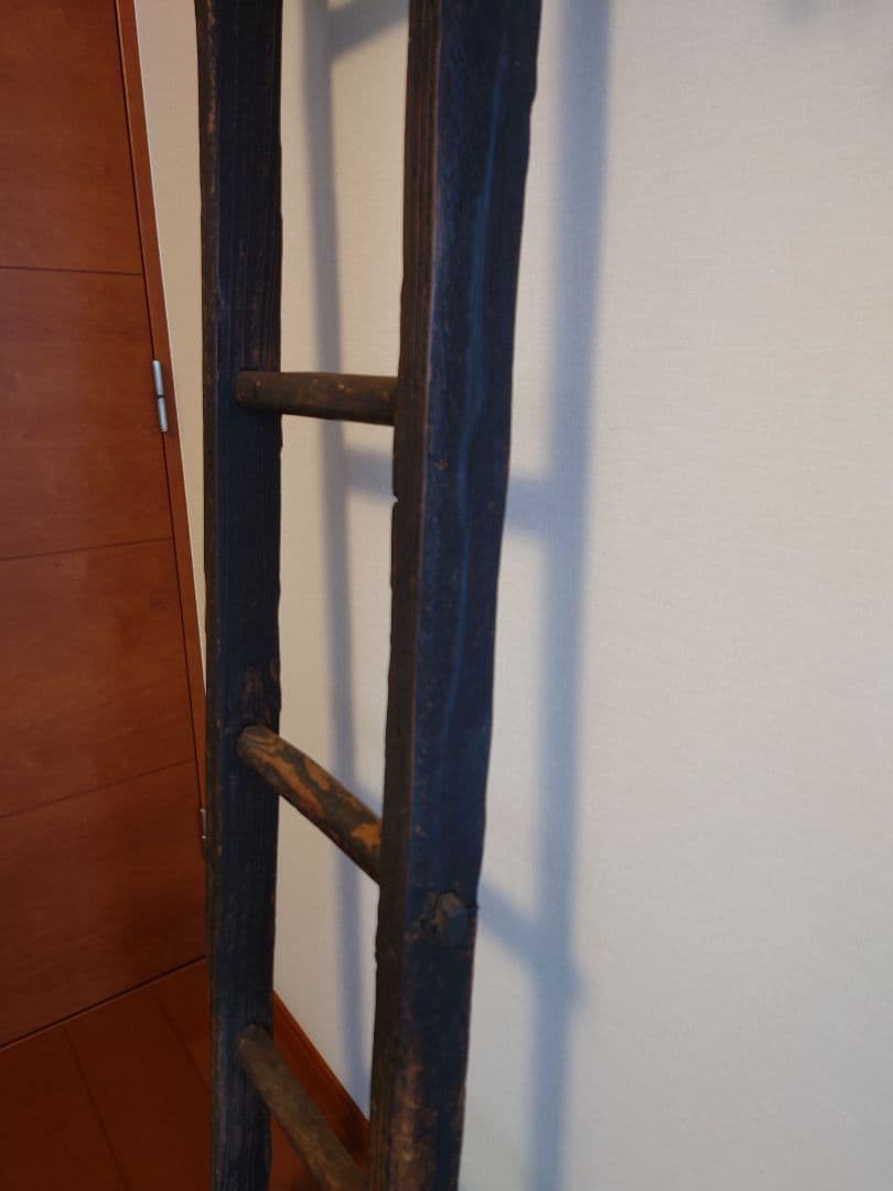 【希少】骨董 古いはしご（釘なし）岐阜 古民具 古道具 民芸 古民家アンティーク