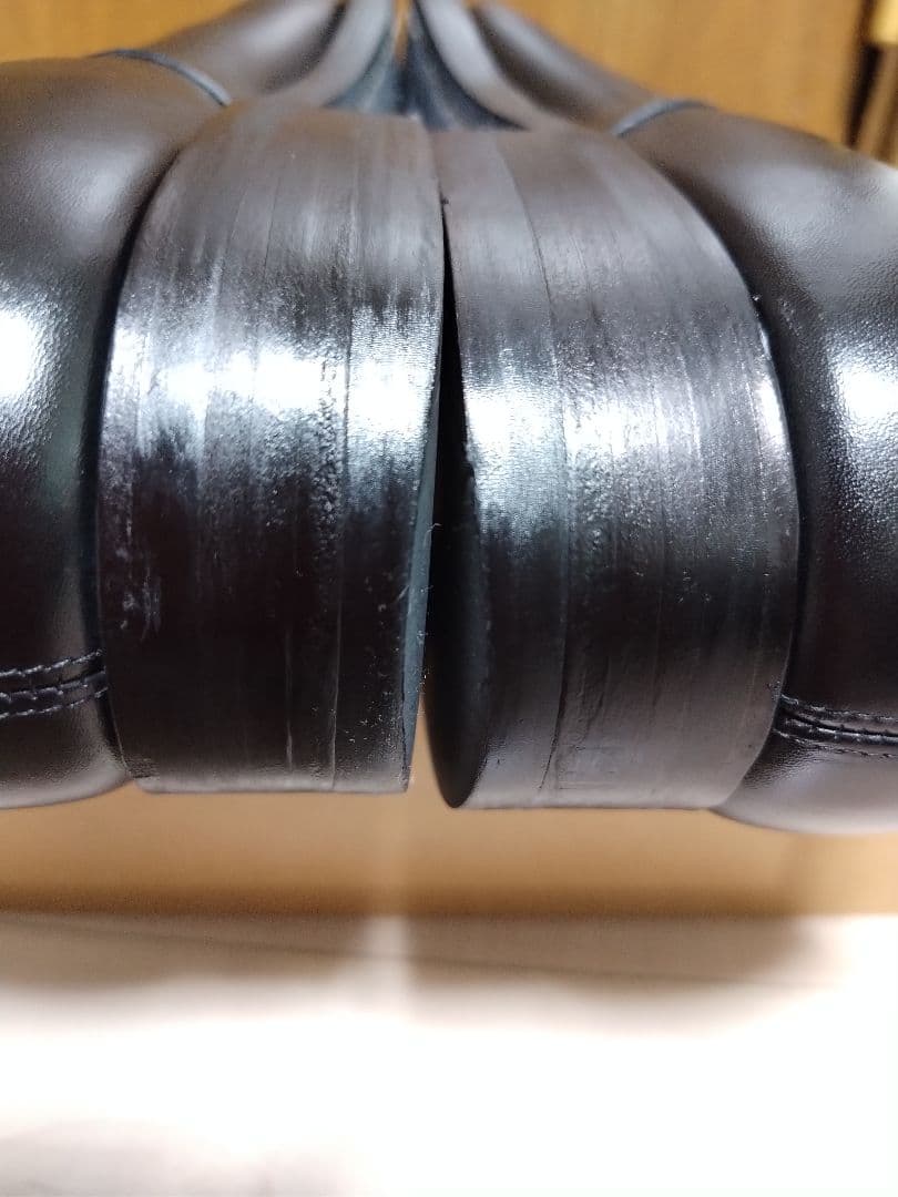 三陽山長 友二郎 ラバーソール 9 1/2 ブラック【美中古】ストレートチップ