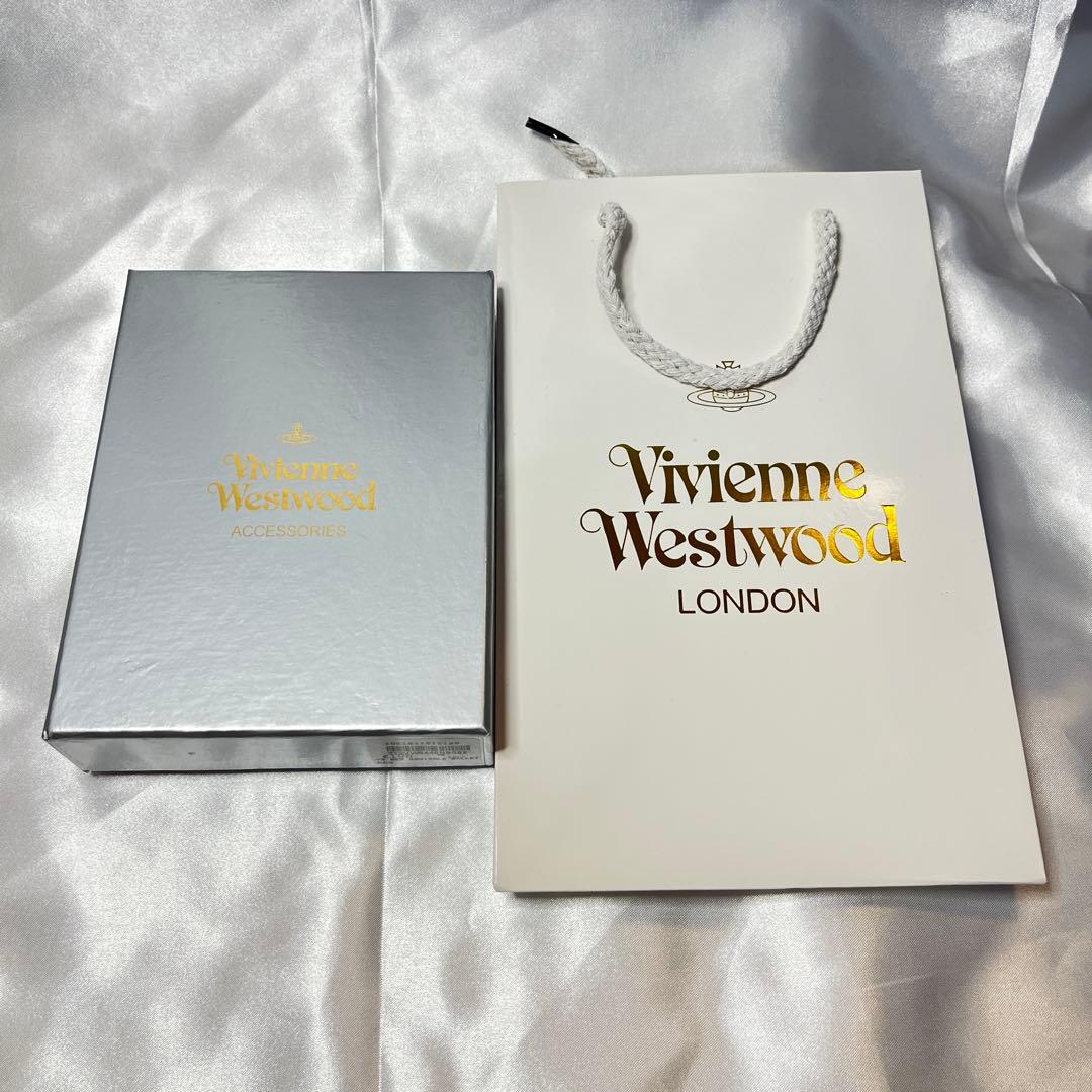 新品 Vivienne Westwood レッド青ライン 三つ折り財布