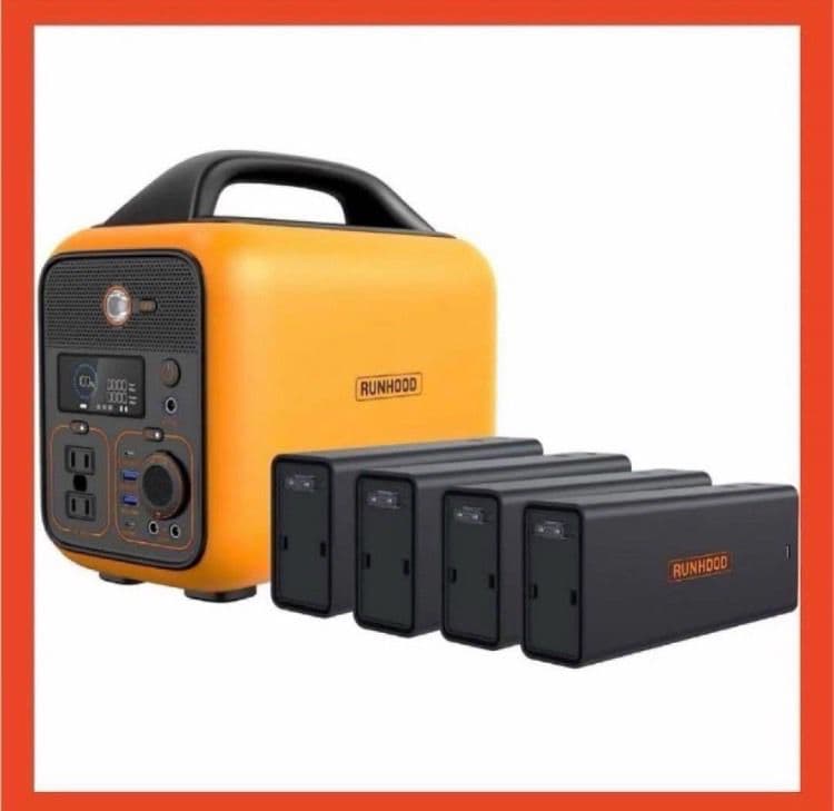RUNHOOD バッテリー交換式 ポータブル電源 災害グッズ キャンプ用品