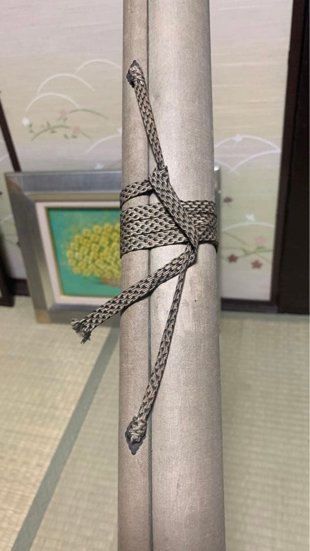 ②⑨絹本日本画掛軸　署名捺印有り　作者不明　海と日の出　お正月に最適