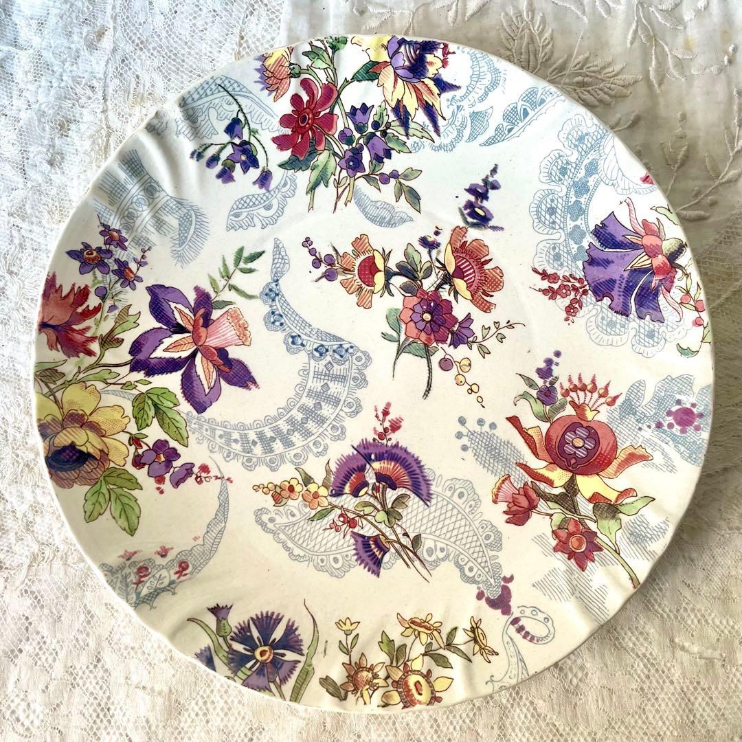 【レア】サルグミンヌ ラヴァリエール21cmデザートプレートフランスアンティーク