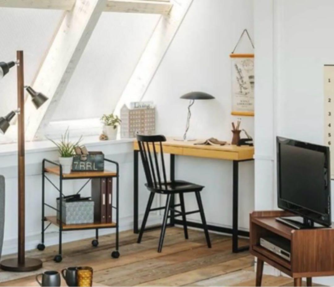 noche オーク　アイアン　デスク