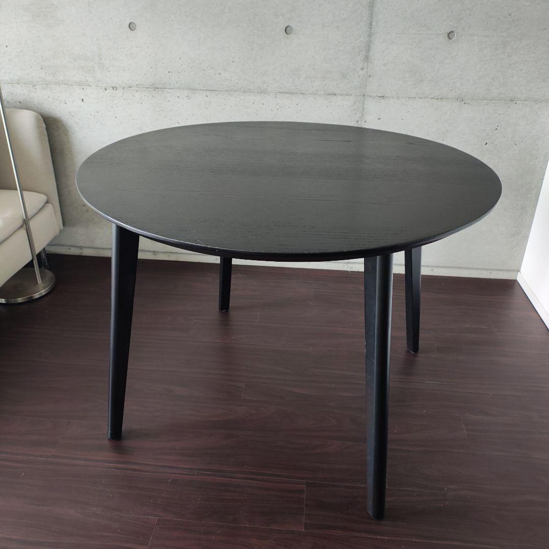 【発送1月中旬〜】IKEA リーサボー黒 ラウンドダイニングテーブル