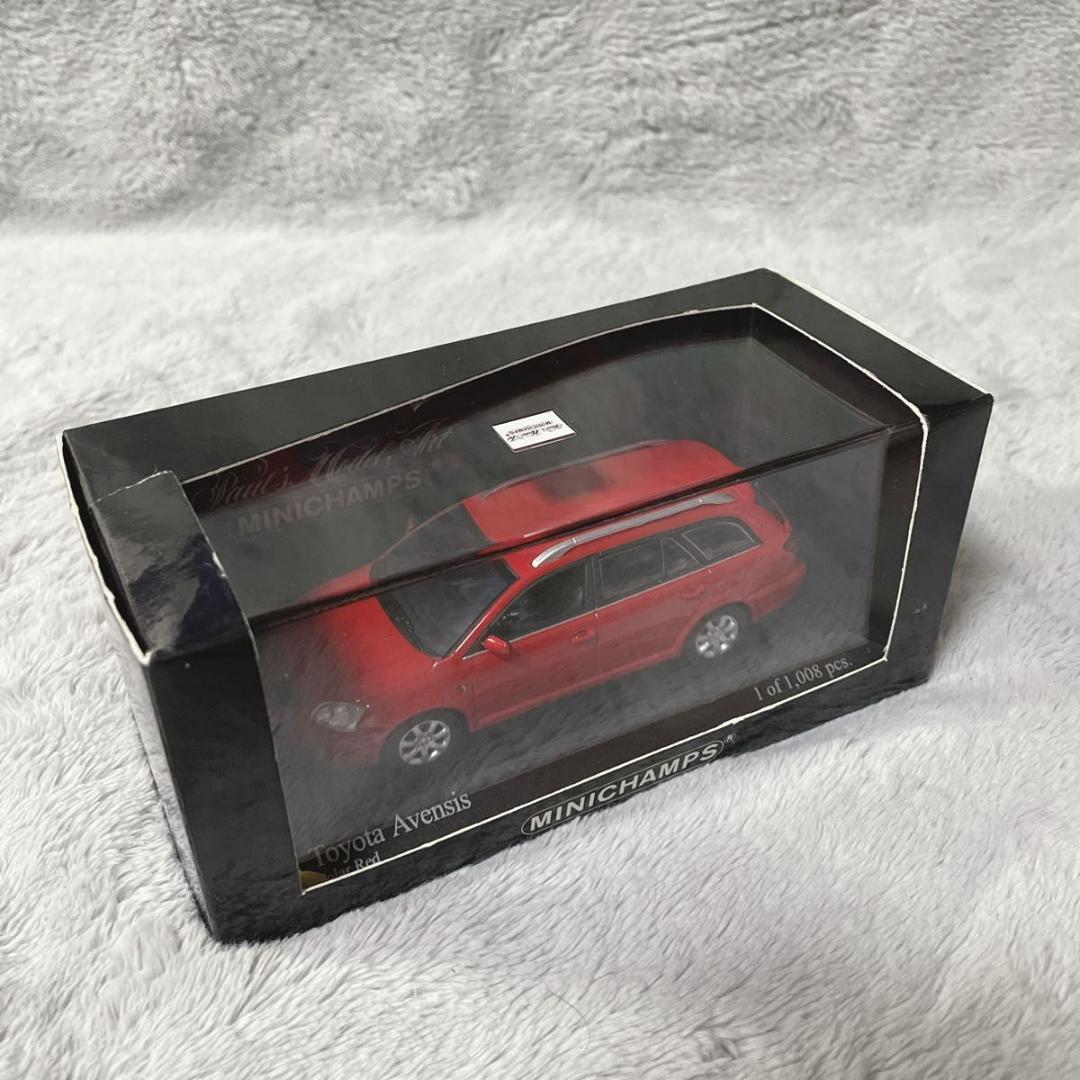 ミニチャンプス 1/43 トヨタ アベンシス ソーラーレッド ミニカー