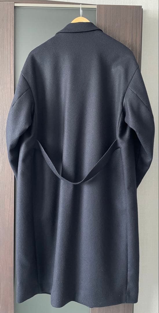 HYKE ウール ショップコート　ブラック