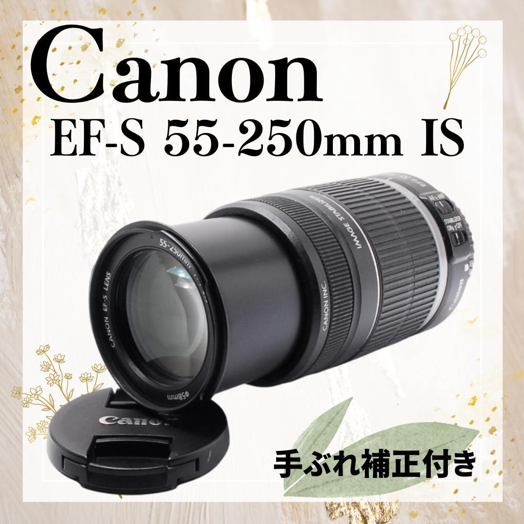 お手軽✨キャノン EF-S 55-250mm IS 手ブレ補正 望遠レンズ