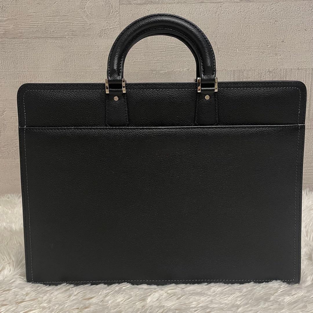 最高級 ランバン 自立型 ブリーフケース ビジネスバッグ A4 レザー メンズ