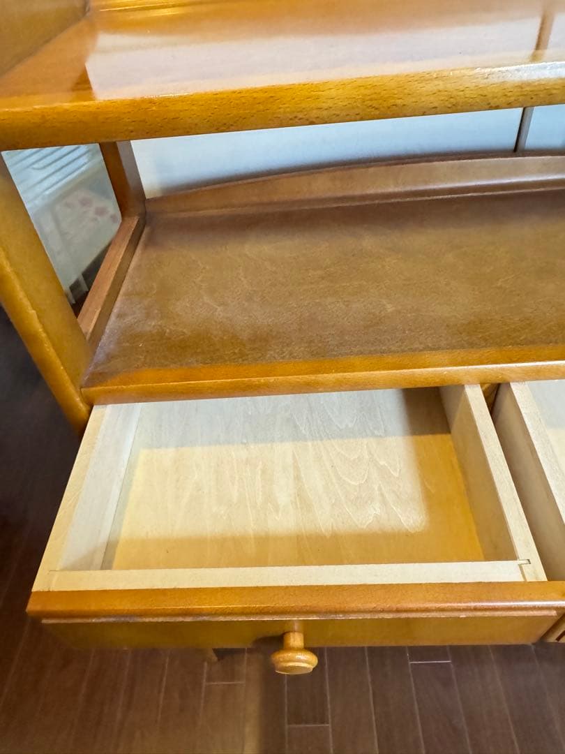 オールドカリモク　電話台　FAX台　キャビネット　レトロ　送料込み匿名発送